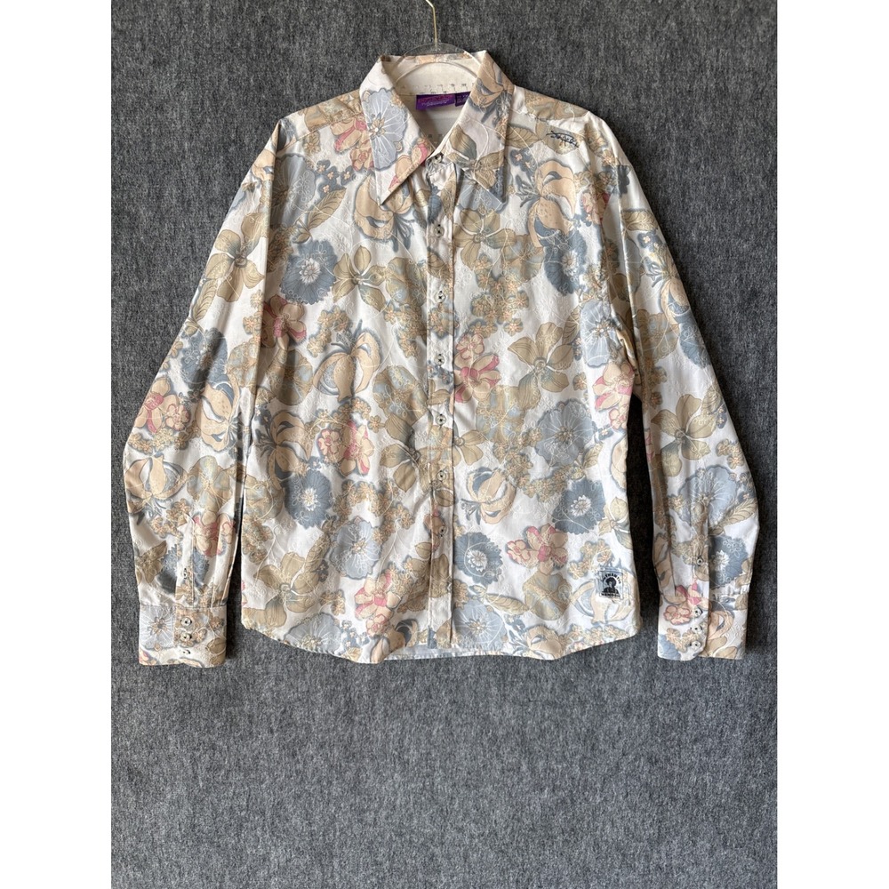 Jimi Hendrix Experience Purple Label Rock & Roll Religion Floral Shirt XXL